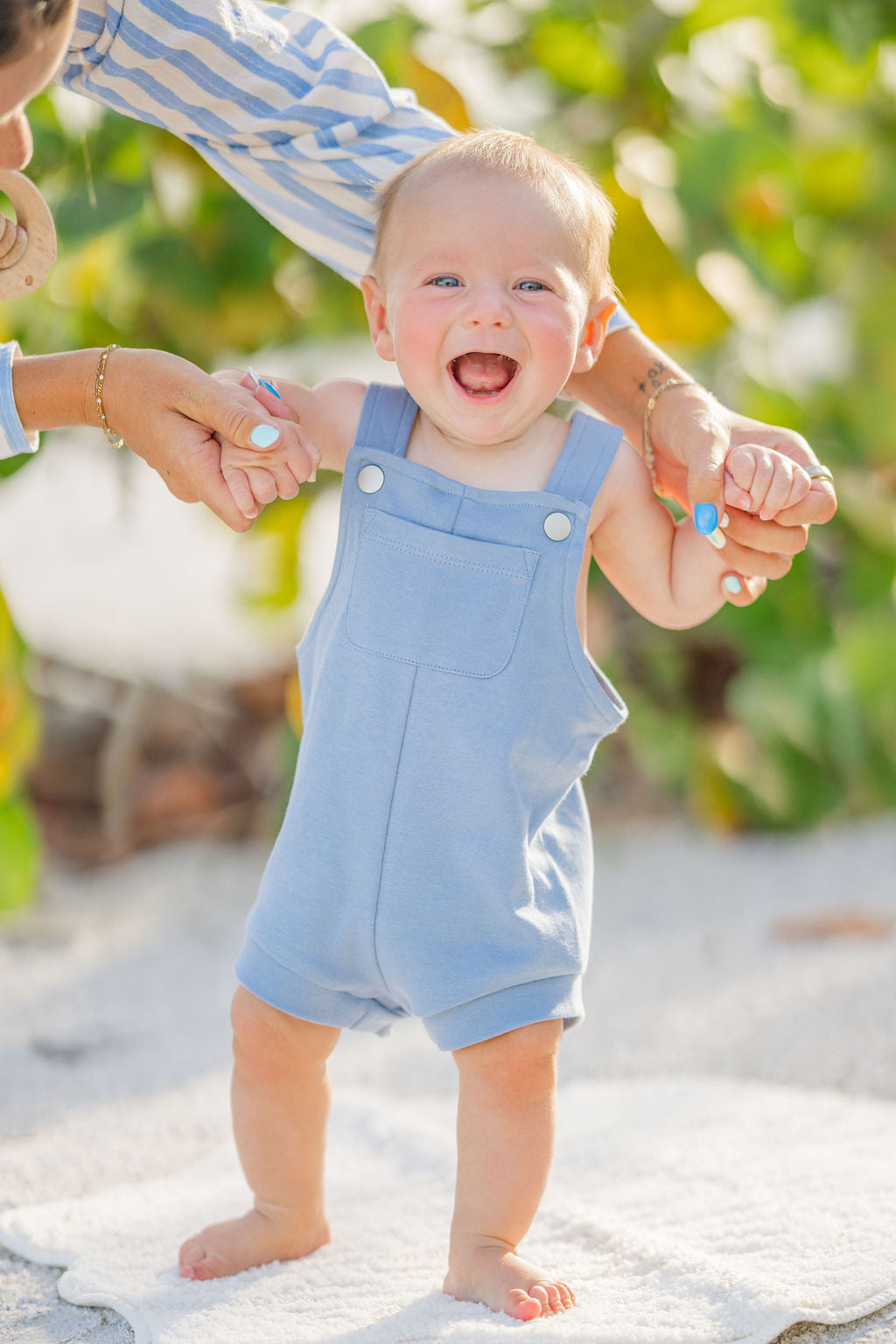 Blue Tide Short Overall